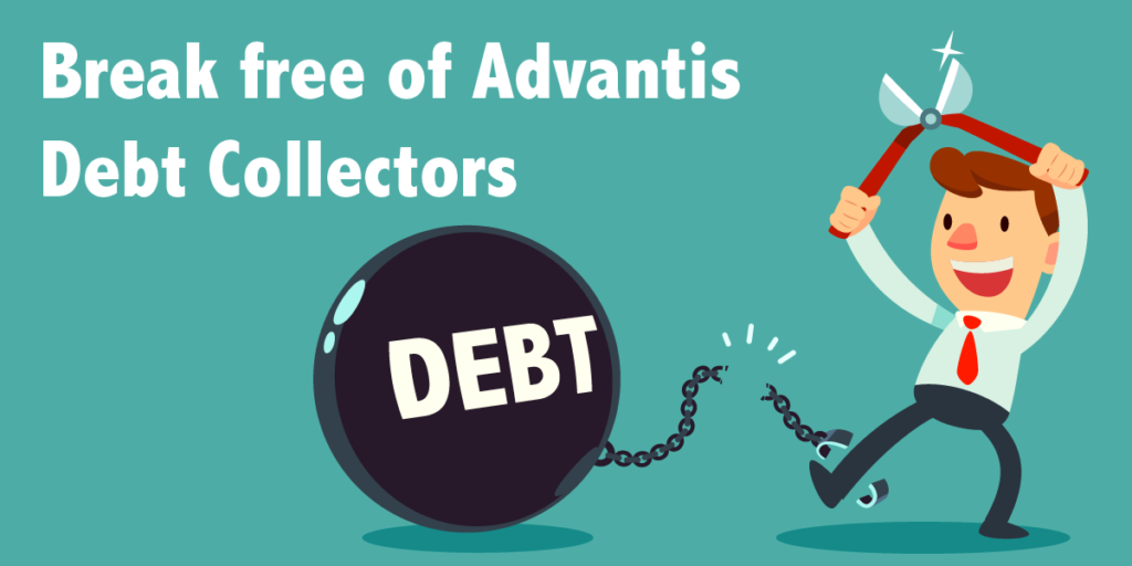 man breaking from of Advantis Debt Collection