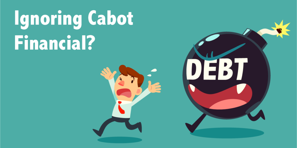 man running away from debt