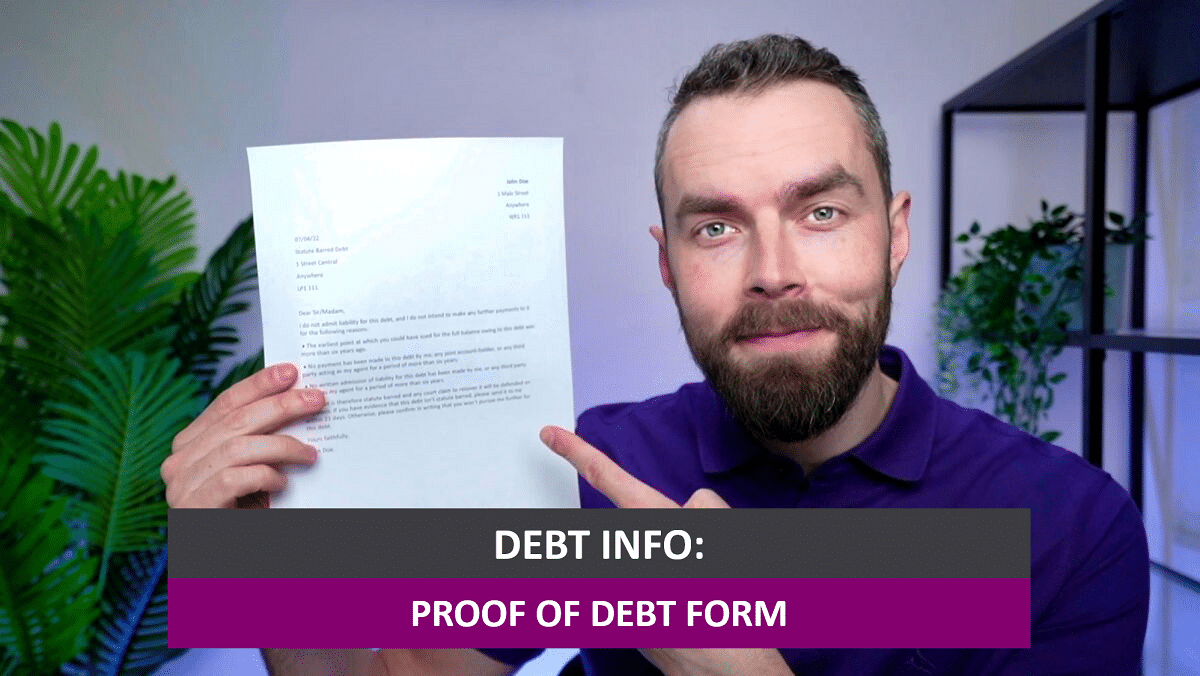 Proof Of Debt Form - What You Can Send