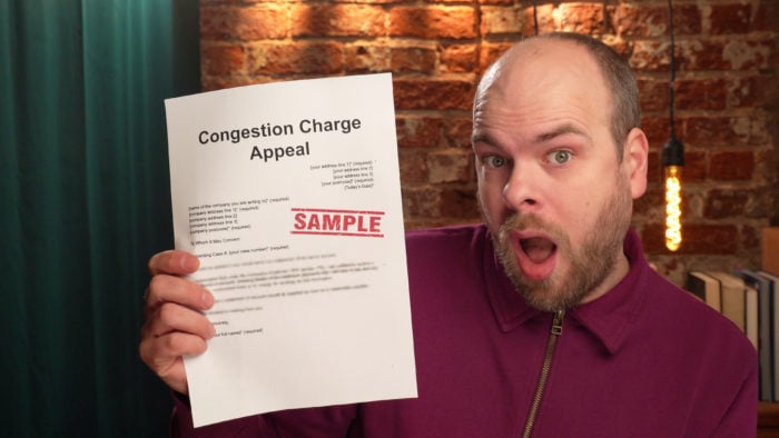 congestion charge appeal letter template