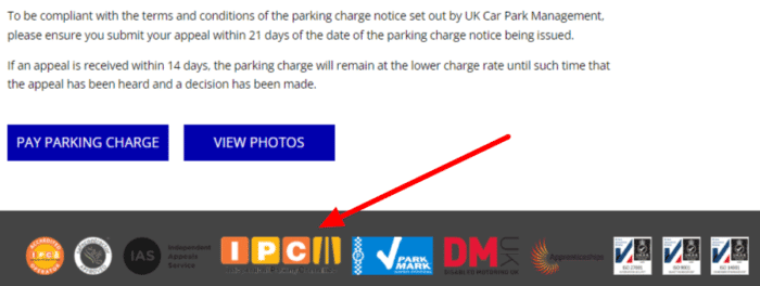 Paymyticket find parking charge appeal