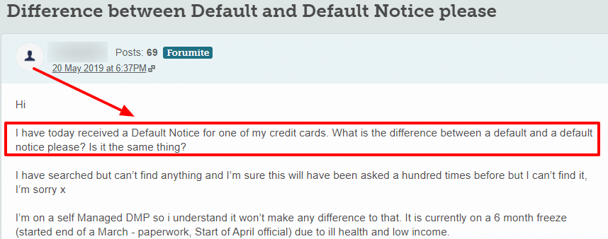 can i ask a company to remove a default