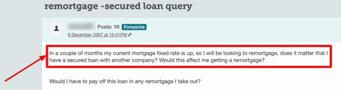 can you remortgage if you have a secured loan