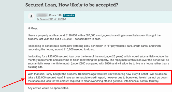 will I be accepted for secured loan